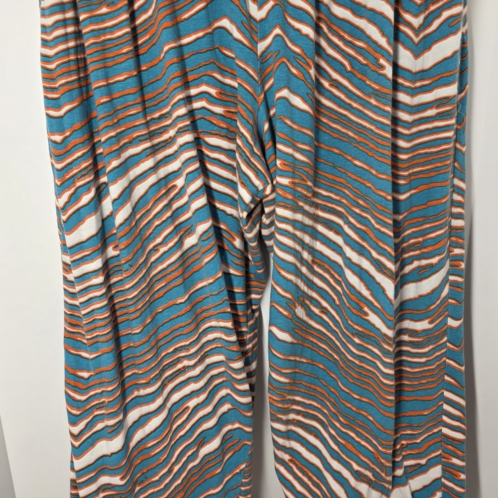 Vintage Miami Dolphins Zubaz Men's XL Pants NFL Zebra Stripes Drawstring USA - Picture 3 of 13
